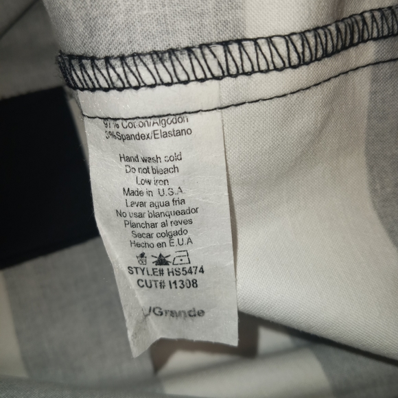 Karlie women's black and white striped button down circle skirt LARGE - Picture 4 of 6